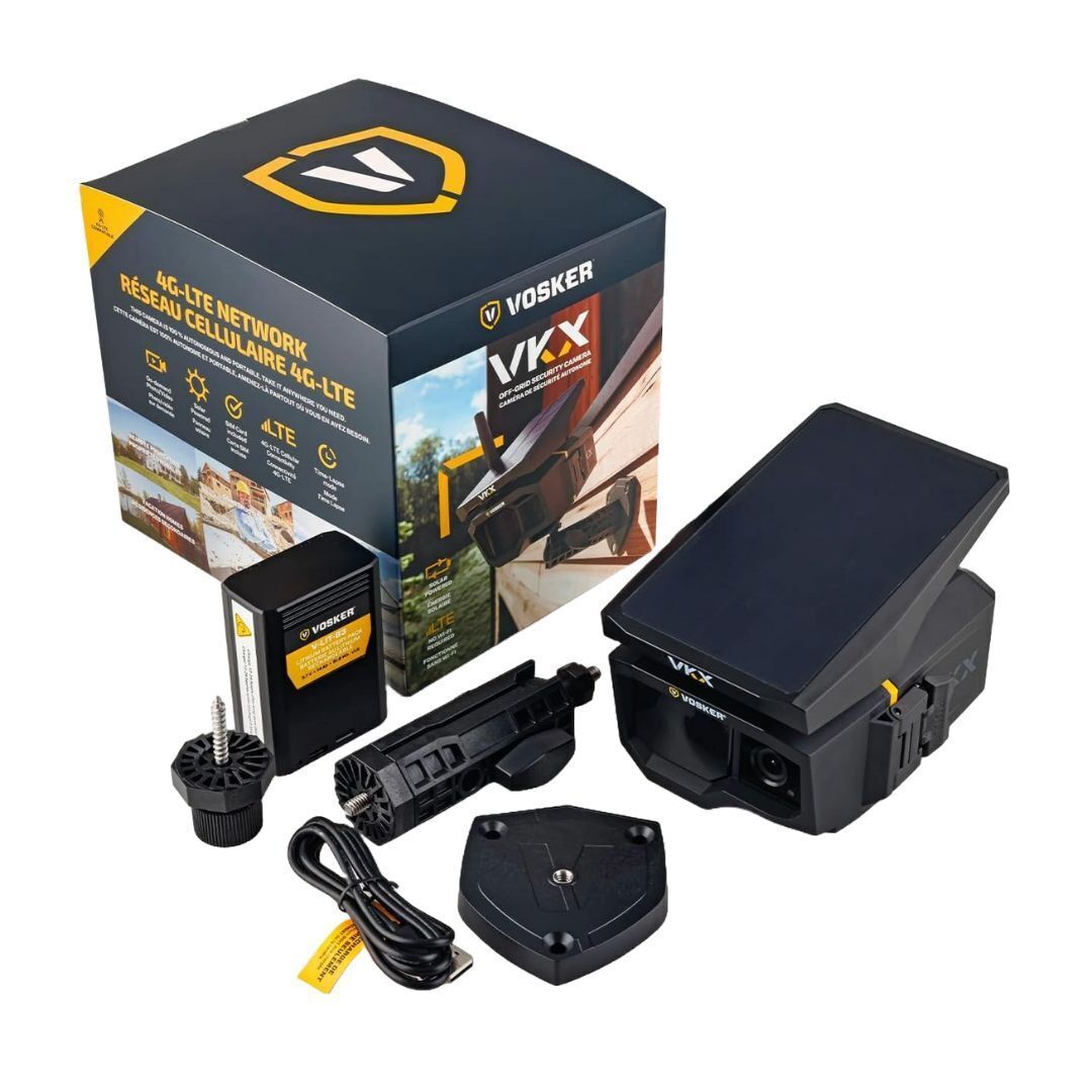 Vosker VKX Solar Powered LTE Mobile Security Camera with 4G-LTE Connectivity and Night Vision