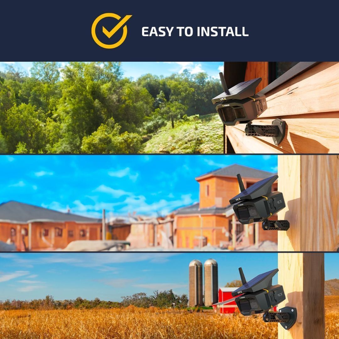 Vosker VKX Solar Powered LTE Mobile Security Camera with 4G-LTE Connectivity and Night Vision