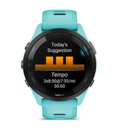 Garmin Forerunner 265 Black Bezel and Aqua Case Smartwatch (Aqua/Black)