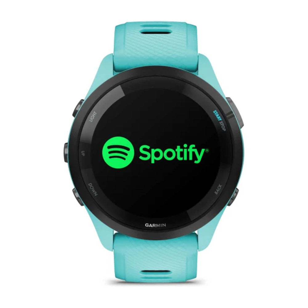 Garmin Forerunner 265 Black Bezel and Aqua Case Smartwatch (Aqua/Black)