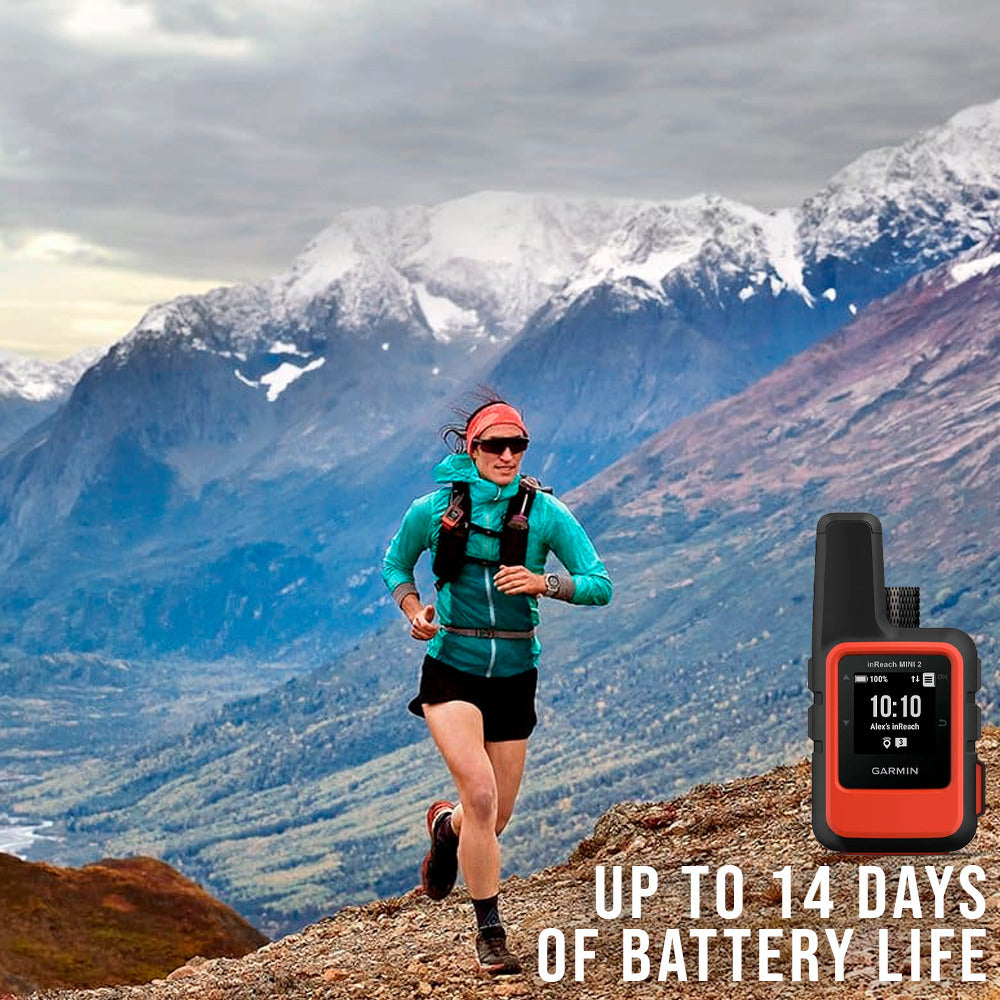 Garmin inReach Mini 2 Satellite Communicator (Red) with Satellite Communicator Accessories Bundle