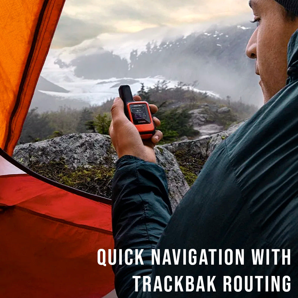 Garmin inReach Mini 2 Satellite Communicator (Red) with Waterproof Hard Case (Black) Bundle