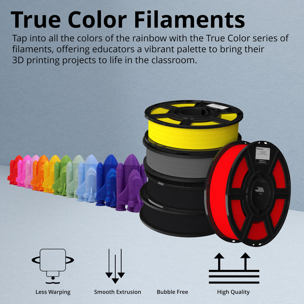 MakerBot 375-0048A Sketch PLA Filament for Sketch and Sketch Large 3D Printer (True Black, 2.2Lb)
