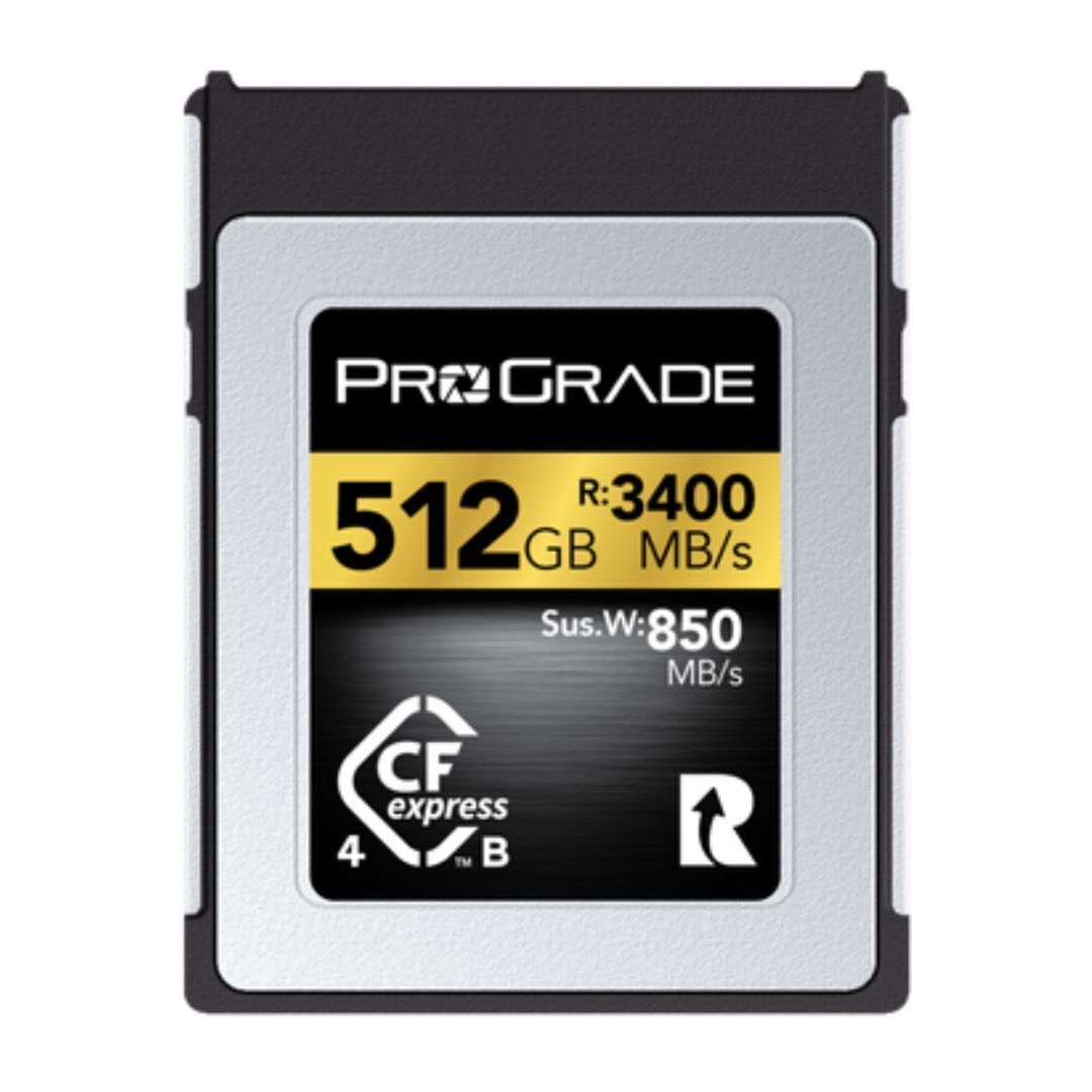 ProGrade Digital 512GB CFexpress 4.0 Type B Gold Memory Card for Mirrorless Cameras