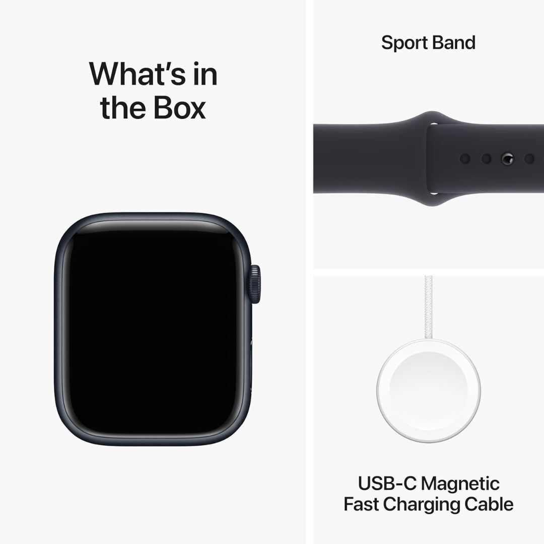 Apple Watch Series 9 GPS 45mm Midnight Aluminum Case with Midnight Sport Band with Blood Oxygen App