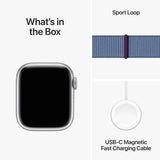Apple Watch Series 9 GPS 41mm Silver Aluminum Case with Winter Blue Sport Loop with Blood Oxygen App