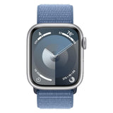 Apple Watch Series 9 GPS 41mm Silver Aluminum Case with Winter Blue Sport Loop with Blood Oxygen App