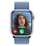 Apple Watch Series 9 GPS 41mm Silver Aluminum Case with Winter Blue Sport Loop with Blood Oxygen App
