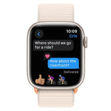Apple Watch Series 9 GPS 45mm Starlight Aluminum Case with Starlight Sport Loop and Blood Oxygen App