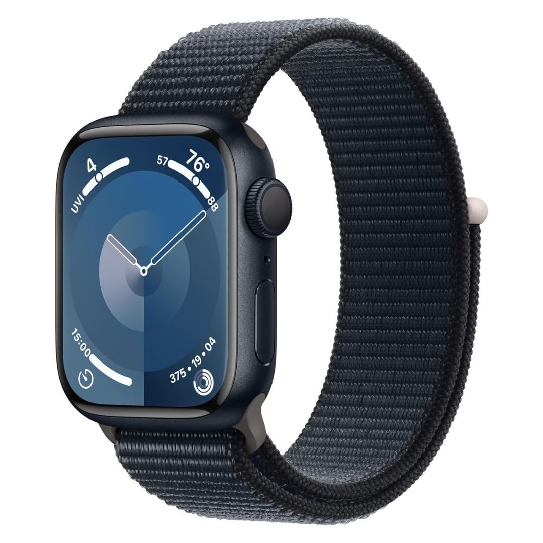 Apple Watch Series 9 GPS 41mm Midnight Aluminum Case with Midnight Sport Loop with Blood Oxygen App