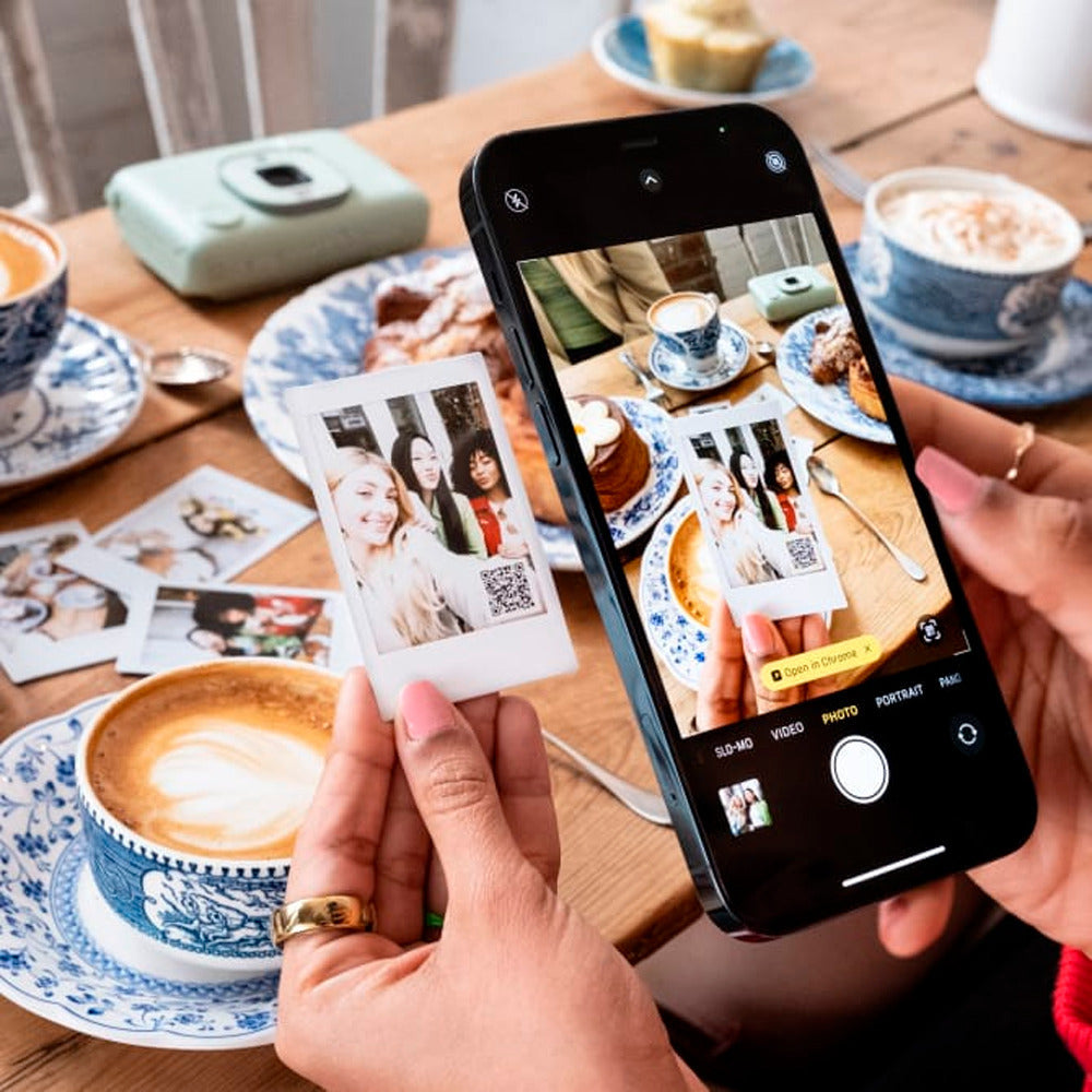 Fujifilm Instax Mini LiPlay Hybrid Instant Camera and Smartphone Printer (Misty White) Bundle