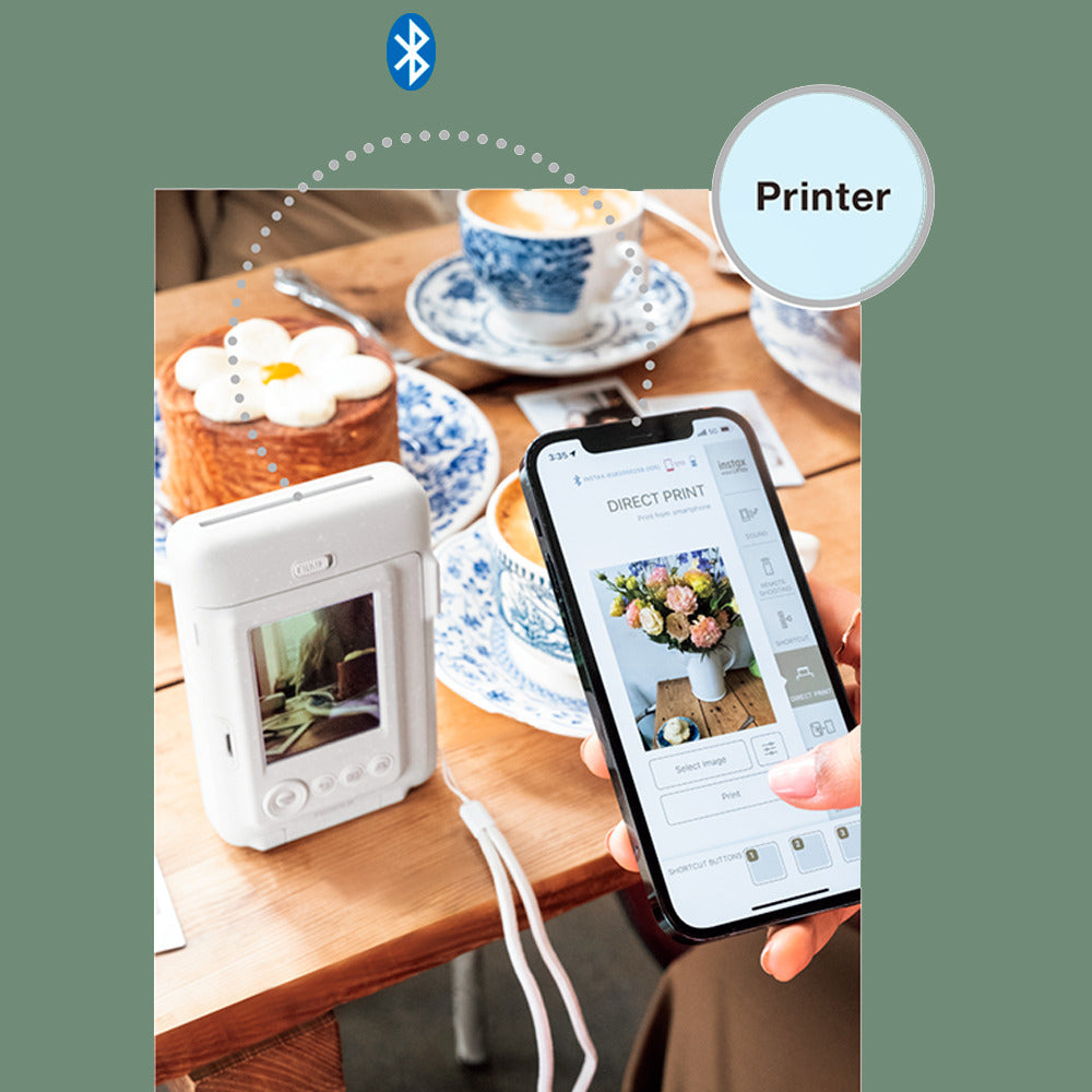 Fujifilm Instax Mini LiPlay Hybrid Instant Camera and Smartphone Printer (Matcha Green) Bundle