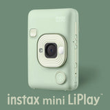 Fujifilm Instax Mini LiPlay Hybrid Instant Camera and Smartphone Printer (Matcha Green) Bundle