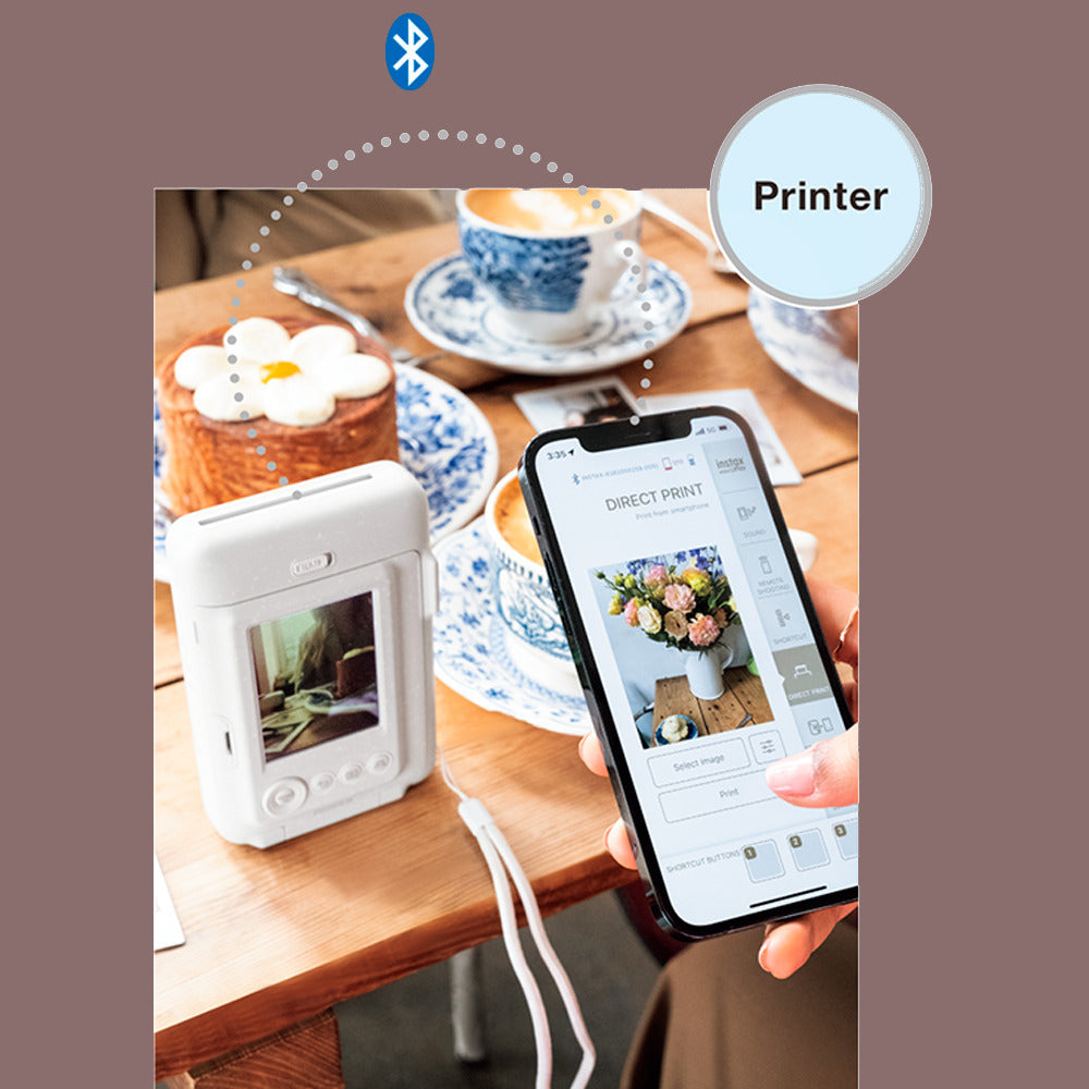 Fujifilm Instax Mini LiPlay Hybrid Instant Camera and Smartphone Printer (Deep Bronze) Bundle