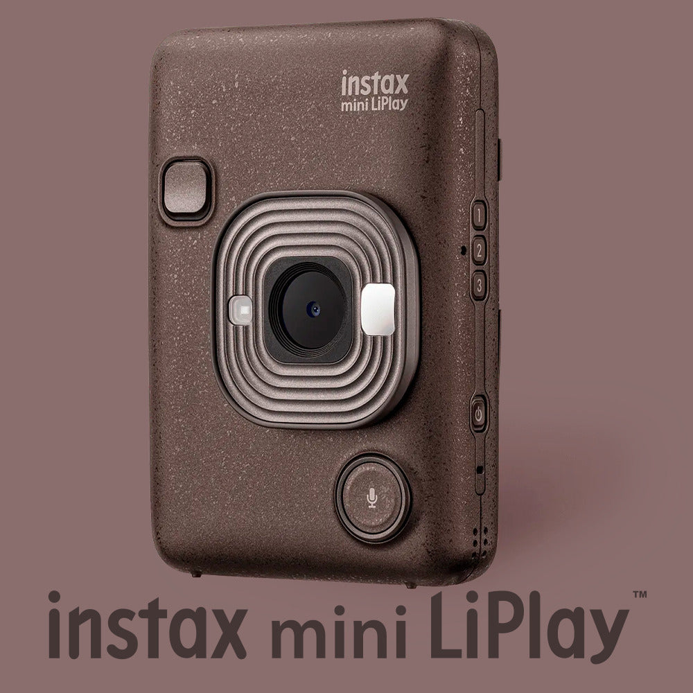 Fujifilm Instax Mini LiPlay Hybrid Instant Camera and Smartphone Printer (Deep Bronze) Bundle