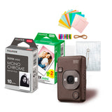 Fujifilm Instax Mini LiPlay Hybrid Instant Camera and Smartphone Printer (Deep Bronze) Bundle