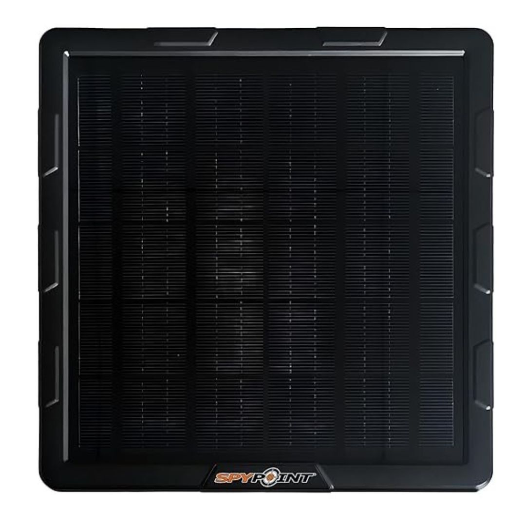 Spypoint SPLB-10 Compact Solar Panel with Heavy-Duty Mounting Arm and 360-Degree Rotation (Black)