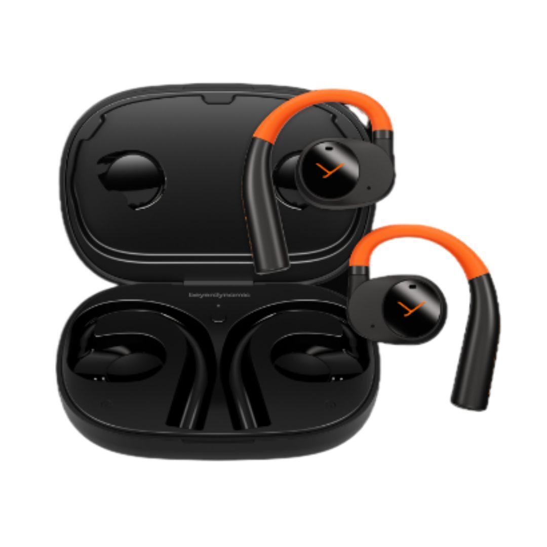 Beyerdynamic Verio 200 Sport Open True Wireless Earphones with Charging Case (Black/Orange)