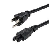 StarTech 3 Feet Laptop Power Cord, NEMA 5-15P to C5, 10A 125V, 18AWG, Laptop Charger Cord