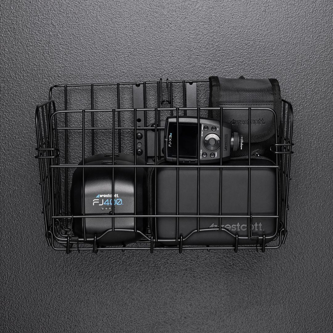 Westcott Float Wall Mount Storage Basket by Lindsay Adler with Tight Mesh for Garages and Closet