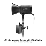 Westcott MV95 Mini V-Mount 14.8V Li-Ion Battery with USB-C, USB-A, and D-Tap Ports (95Wh, Black)