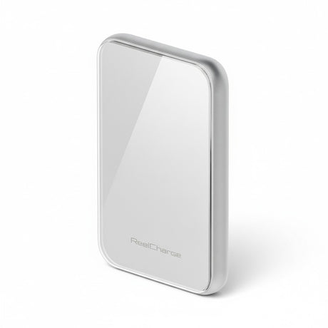 ReelCharge ReelSafe 5,000 mAh Glass Power Bank (Silver)