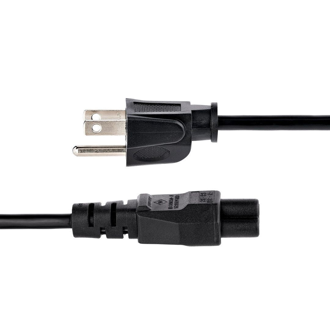 StarTech 3 Feet Laptop Power Cord, NEMA 5-15P to C5, 10A 125V, 18AWG, Laptop Charger Cord