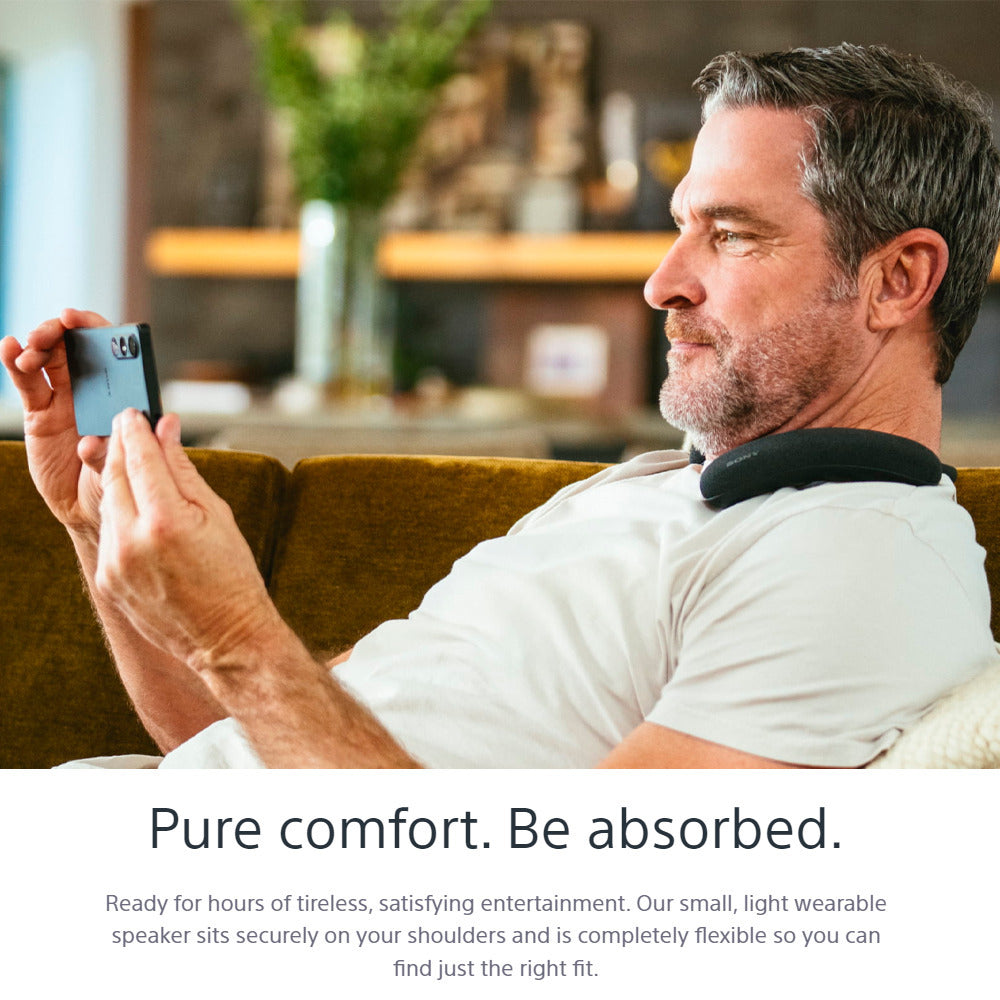 Sony Bravia Theater U Wearable TV Speaker with 360 Spatial Sound Technology (Black) Bundle