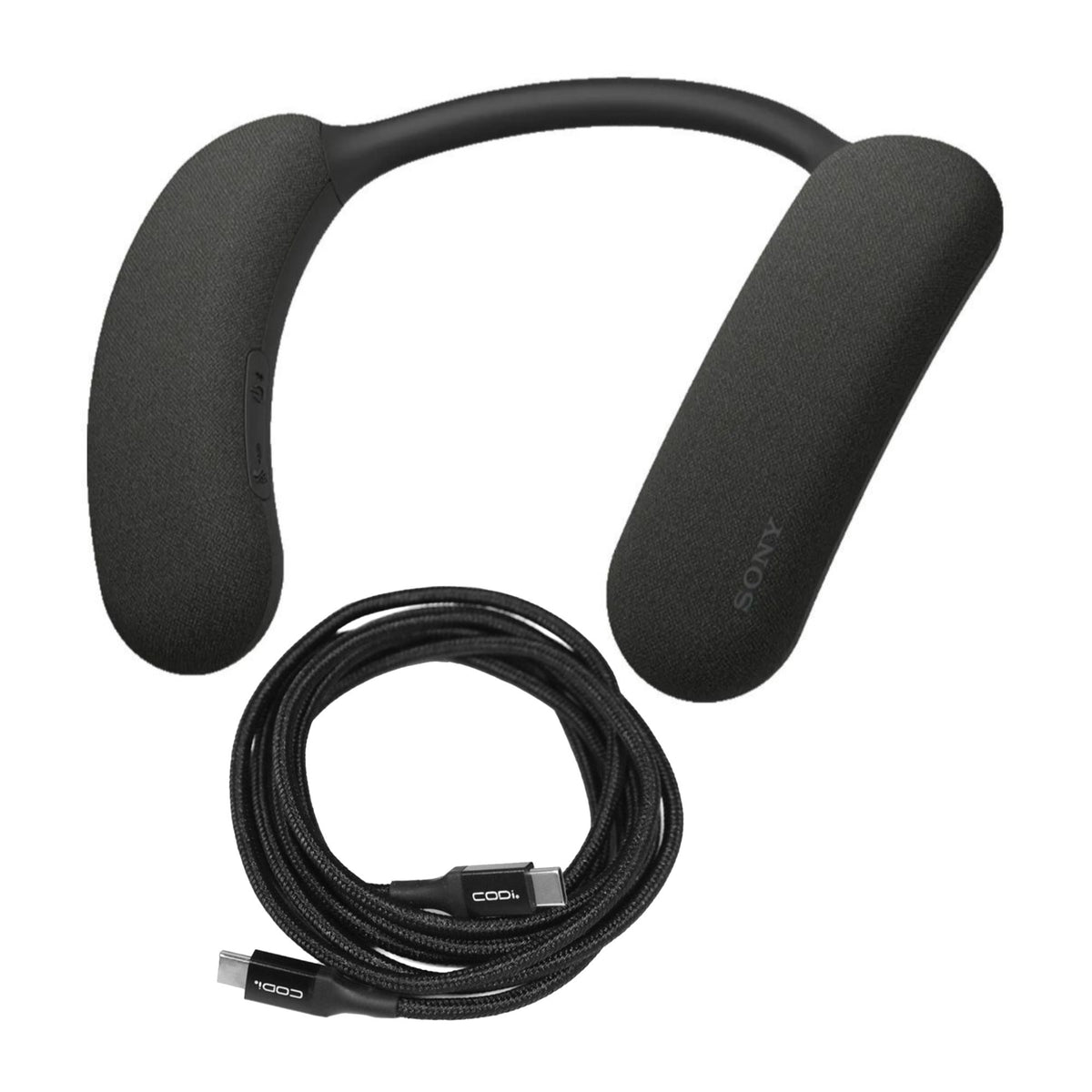 Sony Bravia Theater U Wearable TV Speaker with 360 Spatial Sound Technology (Black) Bundle