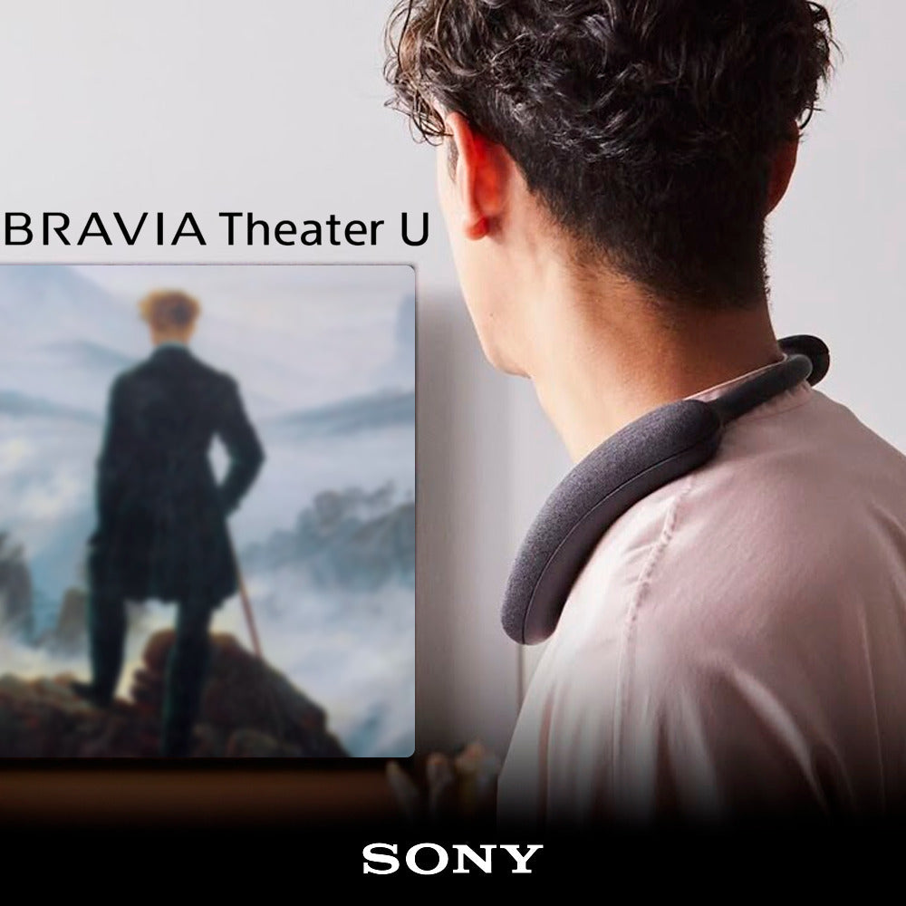 Sony Bravia Theater U Wearable TV Speaker with 360 Spatial Sound Technology (Black) Bundle