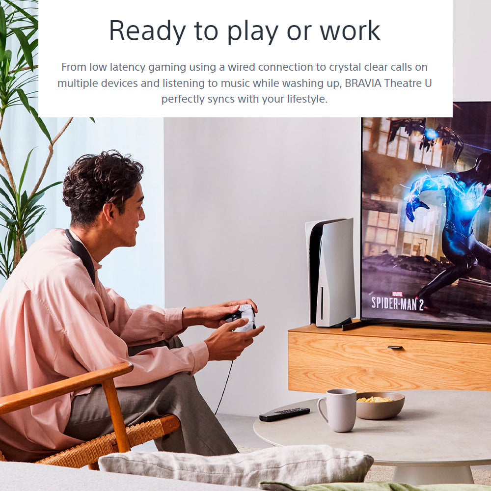 Sony Bravia Theater U Wearable TV Speaker with 360 Spatial Sound Technology (Black) Bundle