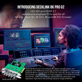 Blackmagic Design DeckLink 8K Pro G2 Capture Card with 6-Feet HDMI Cable (Silver, 2-Pack) Bundle