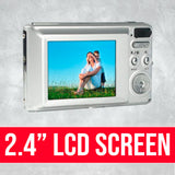 Agfa Photo DC5500 Compact Digital Camera (Gray) with Camera Case (Black and Galaxy Blue) Bundle