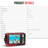 Agfa Photo WP8000 Waterproof Digital Camera (Red) with Camera Case (Black and Galaxy Blue) Bundle