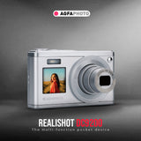 Agfa Photo DC9200 Compact Digital Camera (Gray) with Camera Case (Black and Galaxy Blue) Bundle