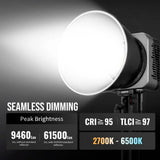 Zhiyun MOLUS G200 Bi-Color LED Monolight with Parabolic Softbox 90D and Air-Cushion Stand Bundle