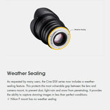 Rokinon 24mm T1.5 Cine DSX High Speed Wide Angle Cine Lens for Sony E with 35mm T1.5 Lens Bundle