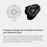 Rokinon 24mm T1.5 Cine DSX High Speed Wide Angle Cine Lens for Sony E with 35mm T1.5 Lens Bundle