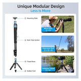 Sirui P-424FL Professional 4 Sections Monopod with Modular Design and 10-Layer Carbon Fiber Legs