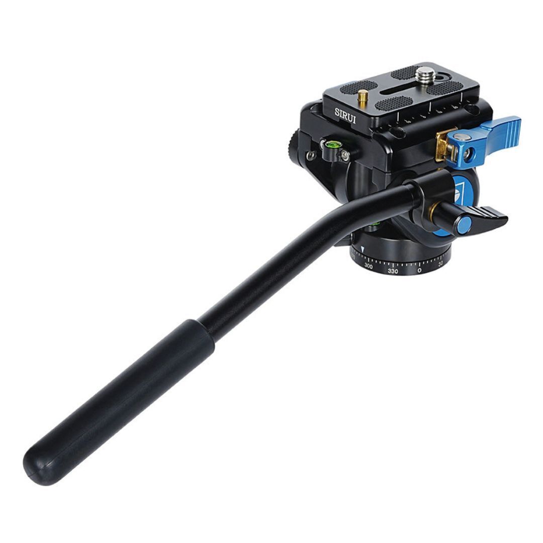 Sirui VA-5X Fluid Video Head with Quick Release Plate, Panorama Base, and Aluminum Body (Black)