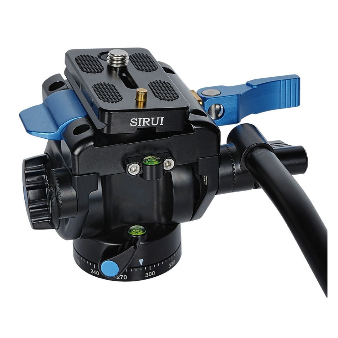 Sirui VA-5X Fluid Video Head with Quick Release Plate, Panorama Base, and Aluminum Body (Black)