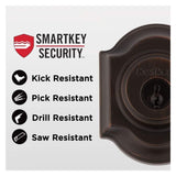 Kwikset Montara Handleset with Juno Knob and Deadbolt Keyed One Side Design (Venetian Bronze)