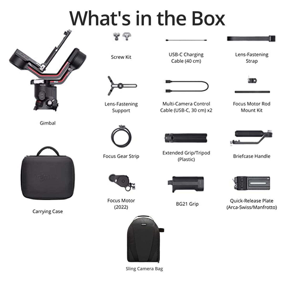 DJI RS 3 Gimbal Stabilizer Combo with Sling Camera Bag Bundle