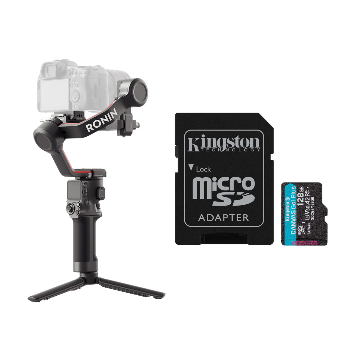 DJI RS 3 Gimbal Stabilizer Combo with 128 GB Memory Card Bundle