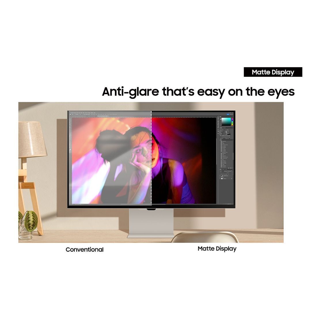 Samsung 27-Inch ViewFinity S9 5K IPS Smart Monitor with Matte Display and SlimFit Camera (Silver)