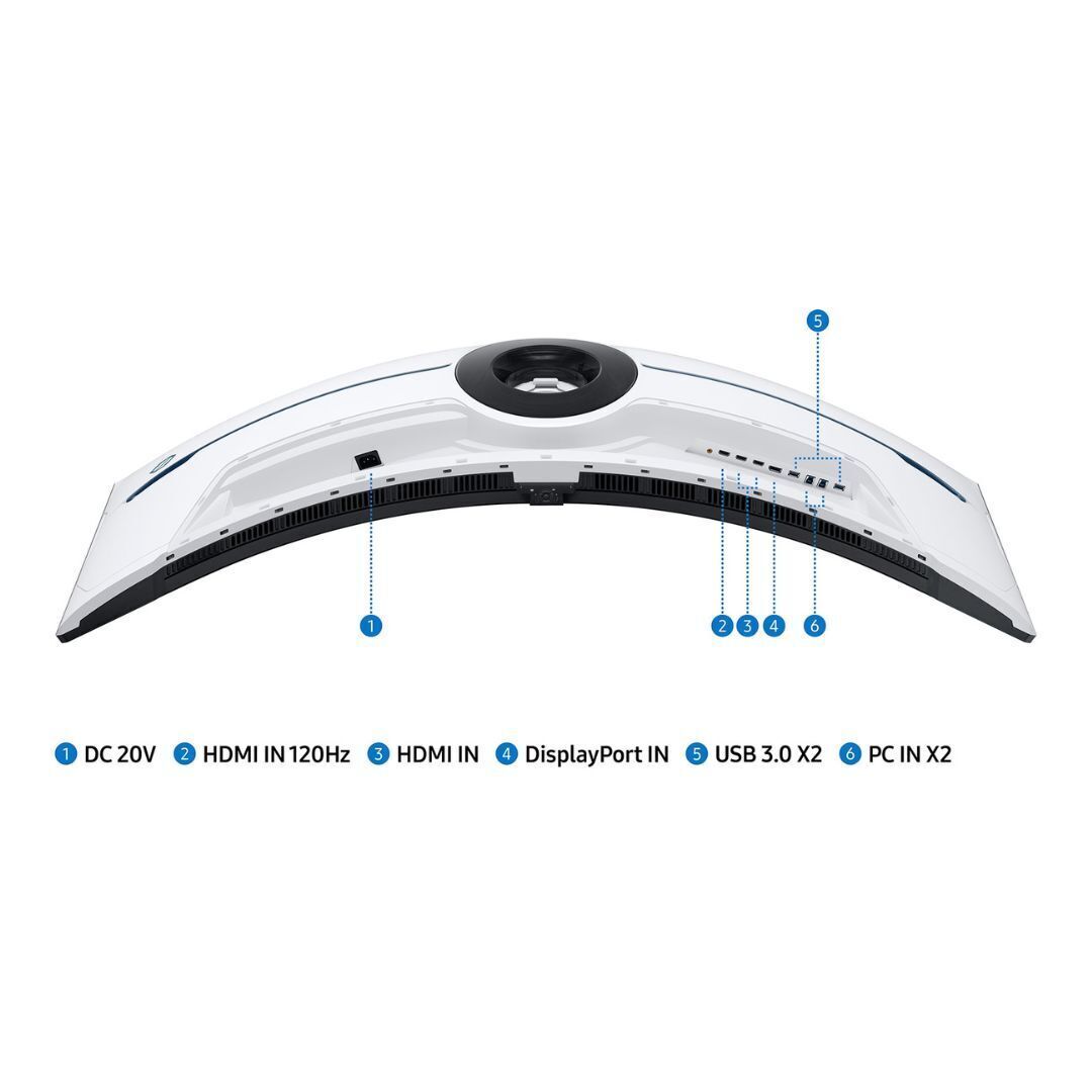 Samsung 57-Inch Odyssey Neo G9 Dual 4K UHD Quantum Mini-LED HDR 1000 Curved Gaming Monitor