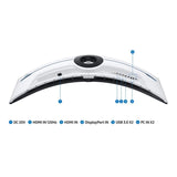 Samsung 57-Inch Odyssey Neo G9 Dual 4K UHD Quantum Mini-LED HDR 1000 Curved Gaming Monitor