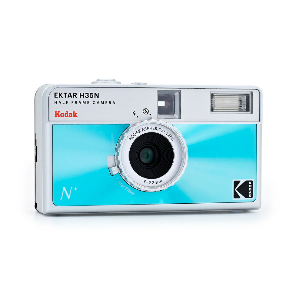 Kodak Ektar H35N 35mm Half Frame Film Camera with Star Filter and Tripod Support (Glazed Blue)