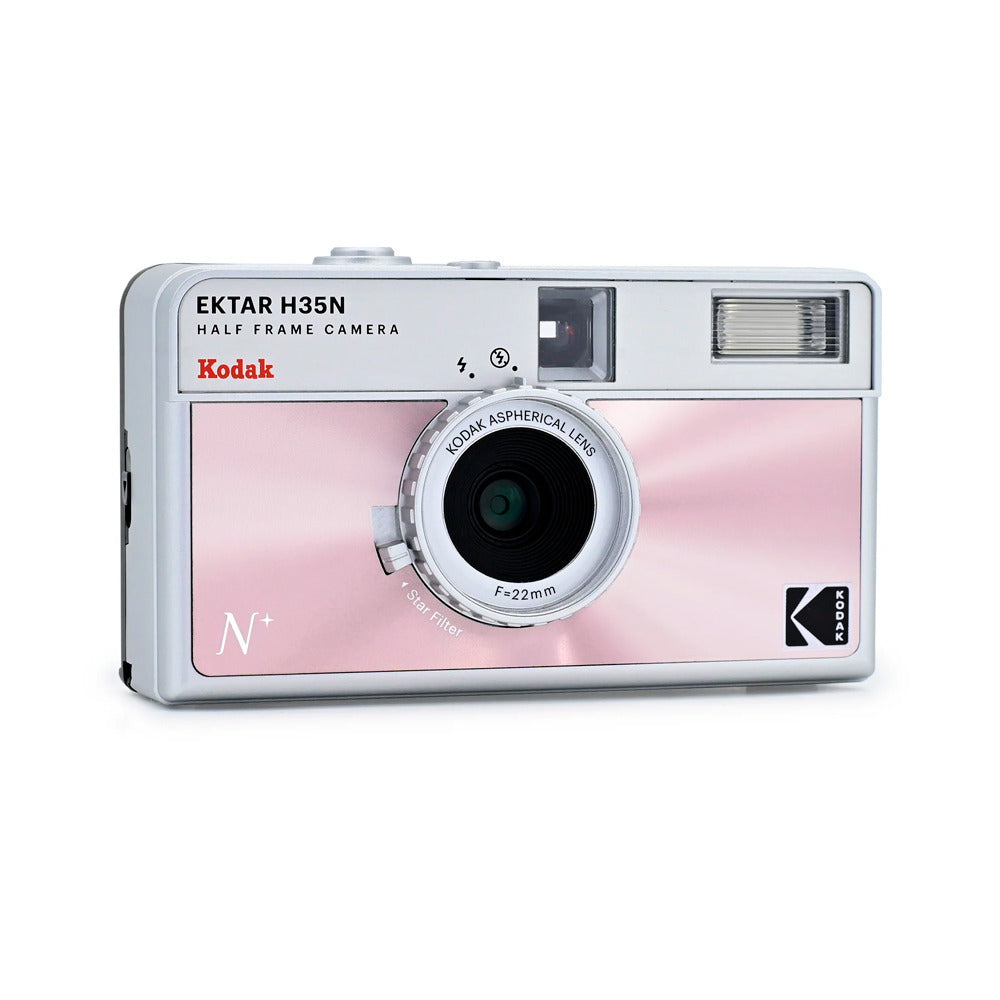 Kodak Ektar H35N 35mm Half Frame Film Camera with Star Filter and Tripod Support (Glazed Pink)