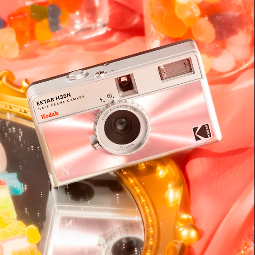 Kodak Ektar H35N 35mm Half Frame Film Camera with Star Filter and Tripod Support (Glazed Pink)